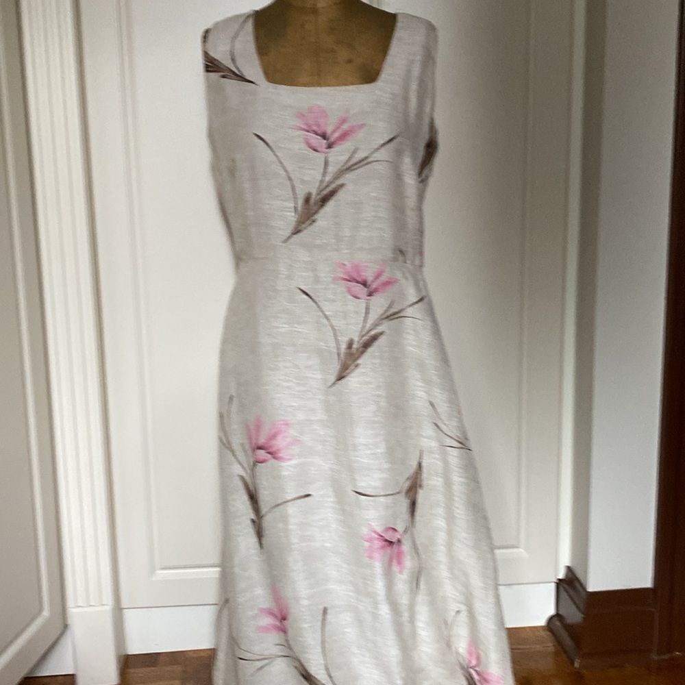 DANA BUCHMAN GORGEOUS FLATTERING FIT MAXI SLEEVES DRESS Sz 8.